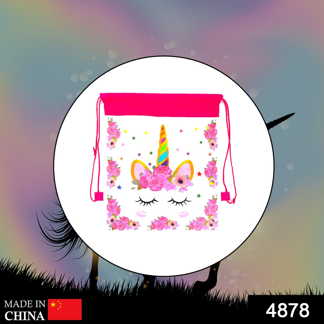 4878 Print Drawstring Backpack, String Bag Cinch Water Resistant Nylon Beach Bag for Gym Shopping Sport Yoga DeoDap 4878 Print Drawstring Backpack, String Bag Cinch Water Resistant Nylon Beach Bag for Gym Shopping Sport Yoga DeoDap